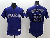 Colorado Rockies #28 Nolan Arenado Purple 2016 Flexbase Collection Stitched Baseball Jersey,baseball caps,new era cap wholesale,wholesale hats